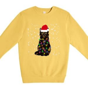 Tortie Cat Christmas Tortie Cat Xmas Party Tortoiseshell Cat Cute Gift Premium Crewneck Sweatshirt