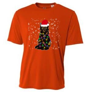 Tortie Cat Christmas Tortie Cat Xmas Party Tortoiseshell Cat Cute Gift Cooling Performance Crew T-Shirt