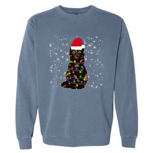 Tortie Cat Christmas Tortie Cat Xmas Party Tortoiseshell Cat Cute Gift Garment-Dyed Sweatshirt