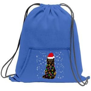 Tortie Cat Christmas Tortie Cat Xmas Party Tortoiseshell Cat Cute Gift Sweatshirt Cinch Pack Bag