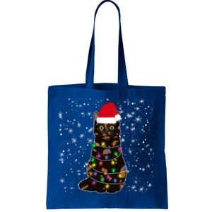 Tortie Cat Christmas Tortie Cat Xmas Party Tortoiseshell Cat Cute Gift Tote Bag