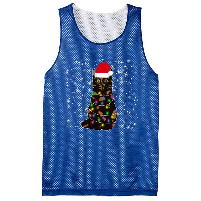 Tortie Cat Christmas Tortie Cat Xmas Party Tortoiseshell Cat Cute Gift Mesh Reversible Basketball Jersey Tank