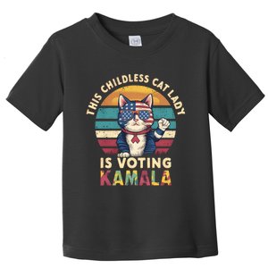 This Childless Cat Lady Is Voting Kamala Toddler T-Shirt