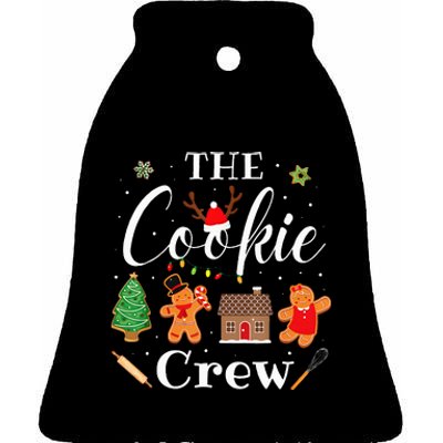 The Cookie Crew Christmas Baking Cookie Lover Ceramic Bell Ornament