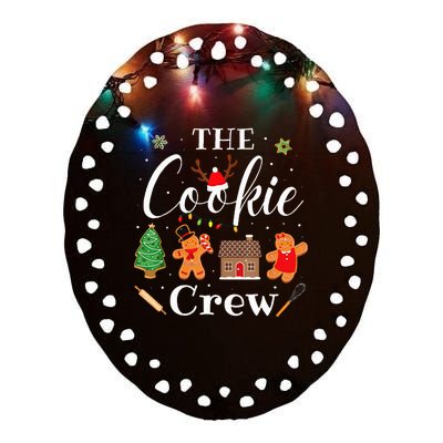 The Cookie Crew Christmas Baking Cookie Lover Ceramic Oval Ornament