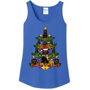 Tortie Cat Christmas Tree Tortoiseshell Cat Xmas Party Funny Gift Ladies Essential Tank