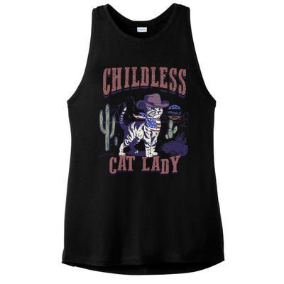 This Childless Cat Lady Ladies Is Voting For Kamala 2024 Ladies PosiCharge Tri-Blend Wicking Tank