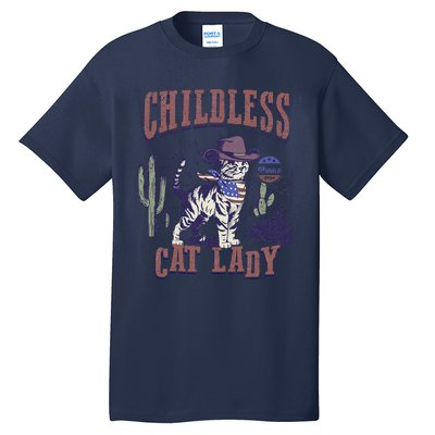 This Childless Cat Lady Ladies Is Voting For Kamala 2024 Tall T-Shirt