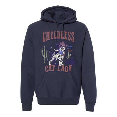 This Childless Cat Lady Ladies Is Voting For Kamala 2024 Premium Hoodie