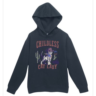 This Childless Cat Lady Ladies Is Voting For Kamala 2024 Urban Pullover Hoodie