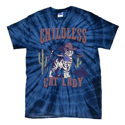 This Childless Cat Lady Ladies Is Voting For Kamala 2024 Tie-Dye T-Shirt