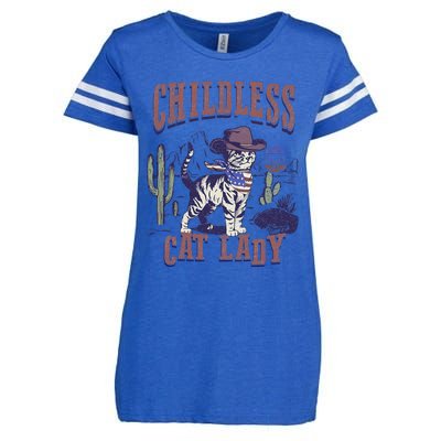 This Childless Cat Lady Ladies Is Voting For Kamala 2024 Enza Ladies Jersey Football T-Shirt