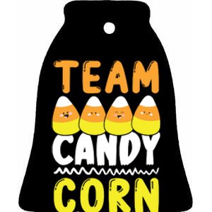 Team Candy Corn Funny Halloween Scary Lazy Costume Kids Ceramic Bell Ornament