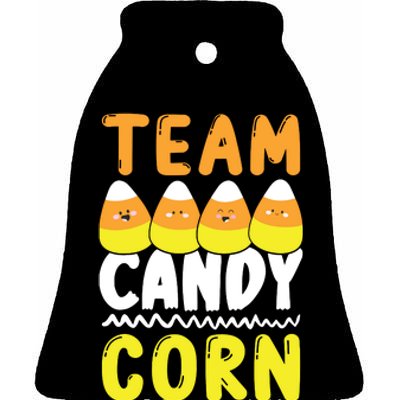 Team Candy Corn Funny Halloween Scary Lazy Costume Kids Ceramic Bell Ornament