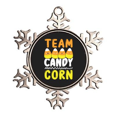 Team Candy Corn Funny Halloween Scary Lazy Costume Kids Metallic Star Ornament