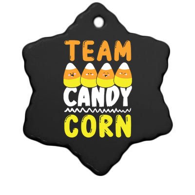 Team Candy Corn Funny Halloween Scary Lazy Costume Kids Ceramic Star Ornament