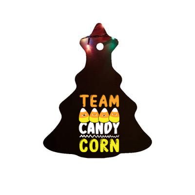 Team Candy Corn Funny Halloween Scary Lazy Costume Kids Ceramic Tree Ornament