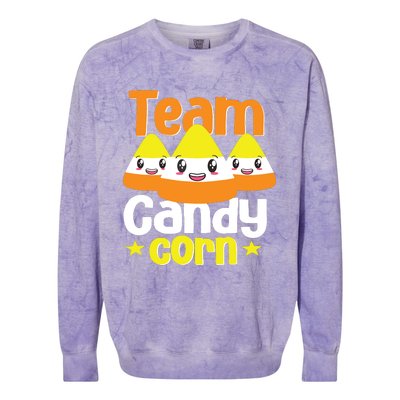 Team Candy Corn Halloween Costume Funny Colorblast Crewneck Sweatshirt