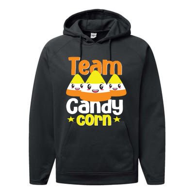 Team Candy Corn Halloween Costume Funny Performance Fleece Hoodie