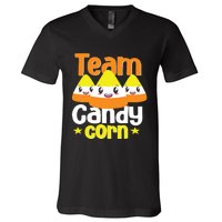 Team Candy Corn Halloween Costume Funny V-Neck T-Shirt