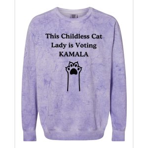 This Childless Cat Lady Is Voting Kamala Colorblast Crewneck Sweatshirt