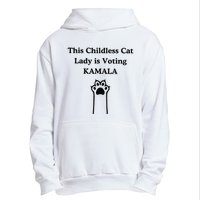 This Childless Cat Lady Is Voting Kamala Urban Pullover Hoodie