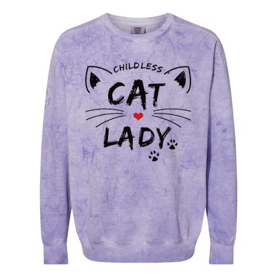 This Childless Cat Lady Ladies Is Voting President Colorblast Crewneck Sweatshirt