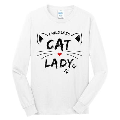 This Childless Cat Lady Ladies Is Voting President Tall Long Sleeve T-Shirt