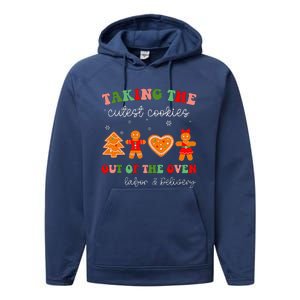 Taking Cutest Cookies Out Of The Oven Christmas L&D Nurse Performance Fleece Hoodie