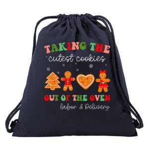 Taking Cutest Cookies Out Of The Oven Christmas L&D Nurse Drawstring Bag