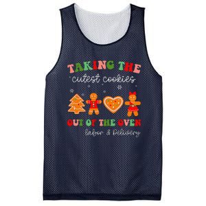 Taking Cutest Cookies Out Of The Oven Christmas L&D Nurse Mesh Reversible Basketball Jersey Tank