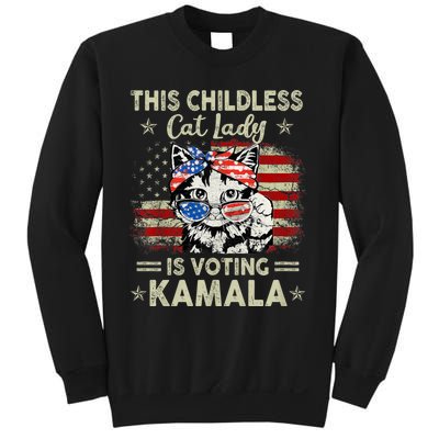 This Childless Cat Lady Is Voting Kamala Harris 2024 Sweatshirt