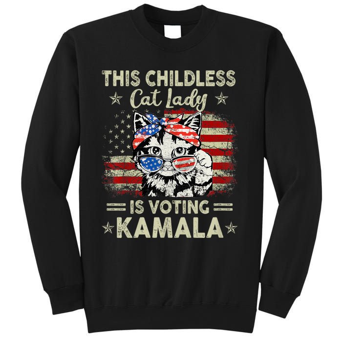 This Childless Cat Lady Is Voting Kamala Harris 2024 Sweatshirt