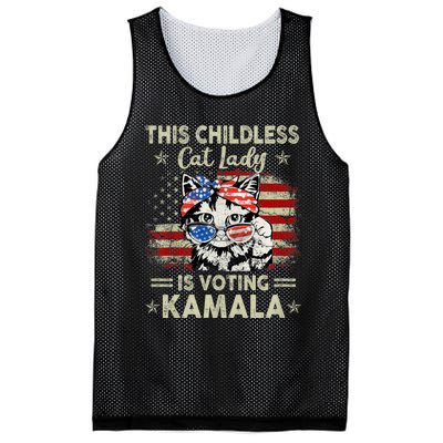 This Childless Cat Lady Is Voting Kamala Harris 2024 Mesh Reversible Basketball Jersey Tank