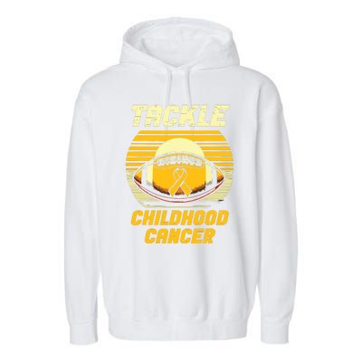 Tackle Childhood Cancer Awareness Garment-Dyed Fleece Hoodie