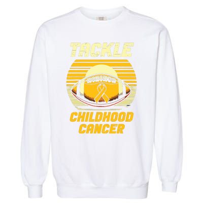 Tackle Childhood Cancer Awareness Garment-Dyed Sweatshirt