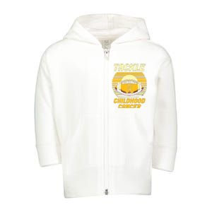 Tackle Childhood Cancer Awareness Toddler Zip Fleece Hoodie