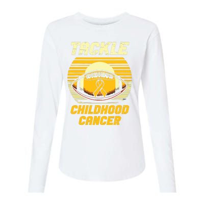 Tackle Childhood Cancer Awareness Womens Cotton Relaxed Long Sleeve T-Shirt