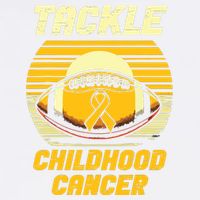 Tackle Childhood Cancer Awareness V-Neck T-Shirt