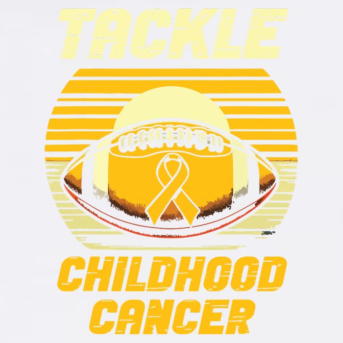 Tackle Childhood Cancer Awareness V-Neck T-Shirt