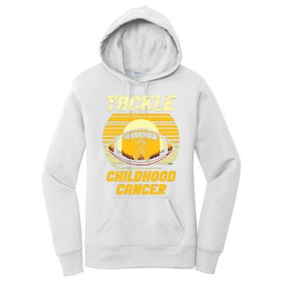 Tackle Childhood Cancer Awareness Women's Pullover Hoodie