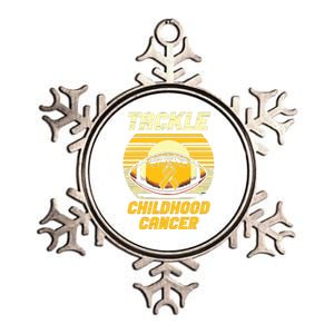 Tackle Childhood Cancer Awareness Metallic Star Ornament