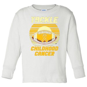 Tackle Childhood Cancer Awareness Toddler Long Sleeve Shirt