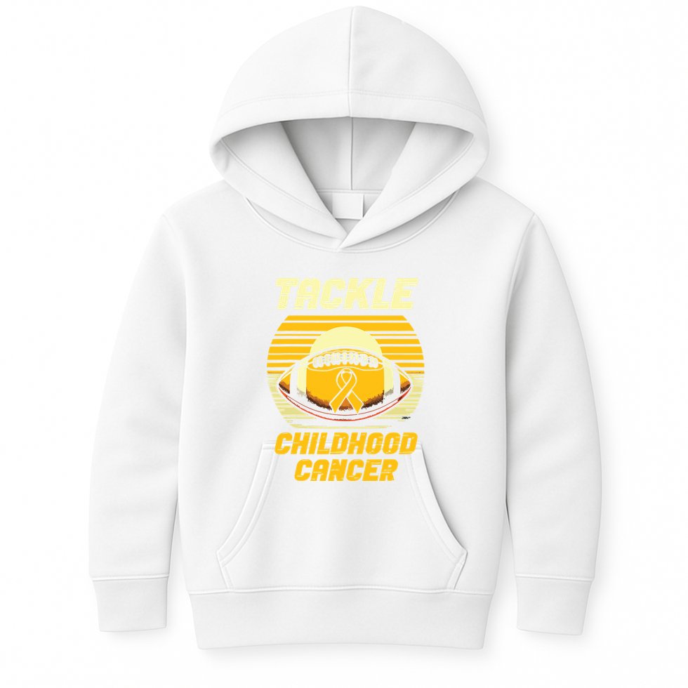 Tackle Childhood Cancer Awareness Kids Hoodie
