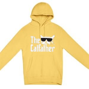 The Catfather Cat Daddy Funny Gift Premium Pullover Hoodie