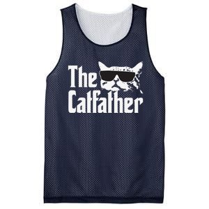 The Catfather Cat Daddy Funny Gift Mesh Reversible Basketball Jersey Tank