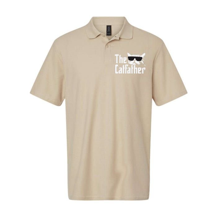 The Catfather Cat Daddy Funny Gift Softstyle Adult Sport Polo