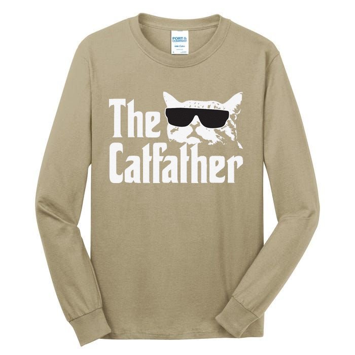 The Catfather Cat Daddy Funny Gift Tall Long Sleeve T-Shirt