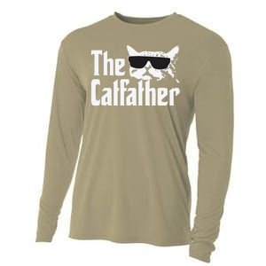 The Catfather Cat Daddy Funny Gift Cooling Performance Long Sleeve Crew