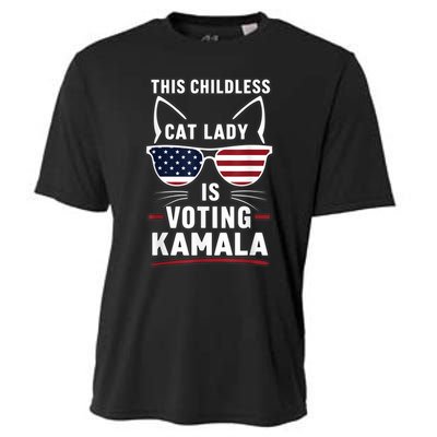 This Childless Cat Lady Is Voting Kamala Harris 2024 Cooling Performance Crew T-Shirt